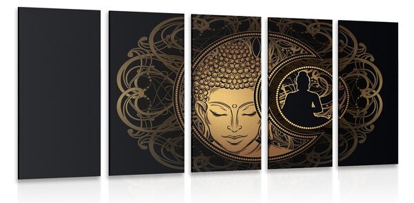 5-részes kép a Buddha harmonikus ereje
