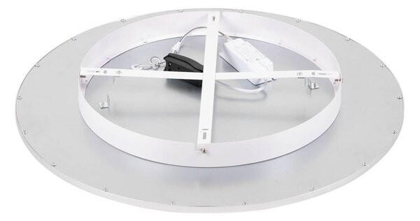 Lindby LED mennyezeti lámpa Narima, 4,000 K, Ø 60 cm, ezüst, Alu / szürke / cink, Konyha, Műanyag, Modern
