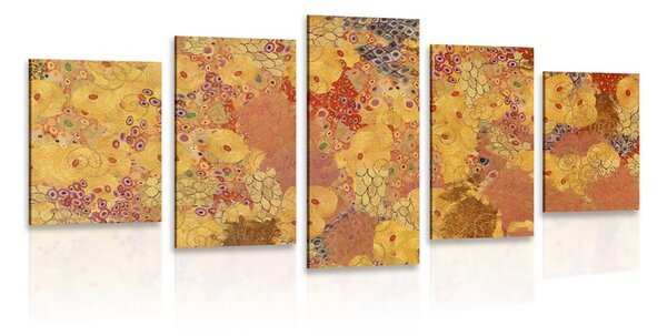 5 részes kép absztrakció ihlette G. Klimt