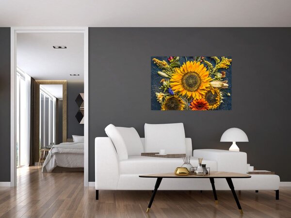 Kép - Őszi virágok (90x60 cm)