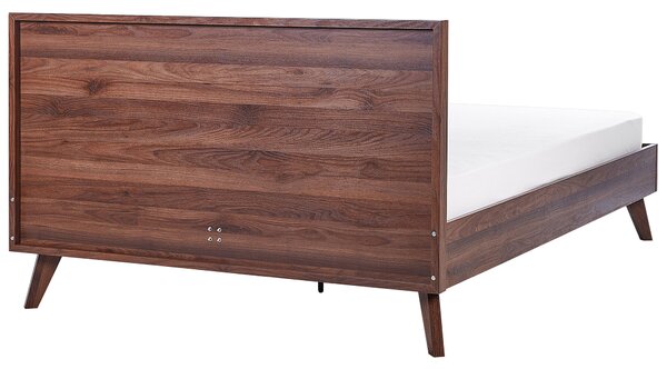Ágy Rattan MONPAZIER 160 x 200 cm Sötétbarna