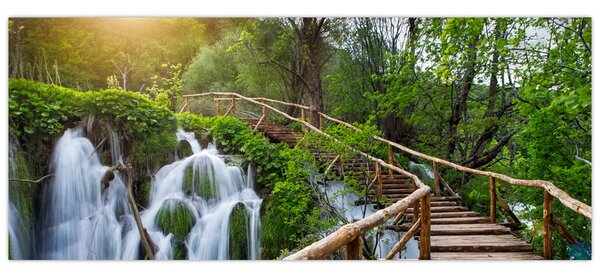 Kép - Plitvicei-tavak (120x50 cm)