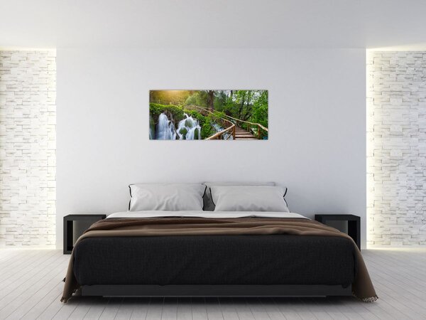 Kép - Plitvicei-tavak (120x50 cm)