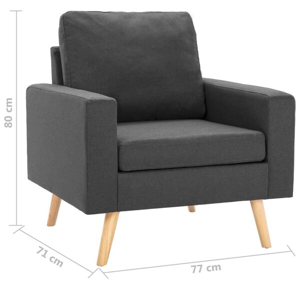 VidaXL Sötétszürke Szövet Karosszék - Modern Design