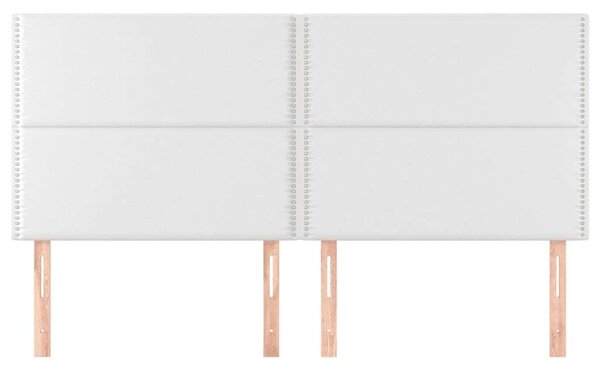 VidaXL Fehér Műbőr Ágyfejtámla - 4 db - 100x5x78/88 cm