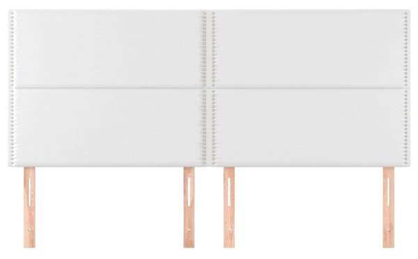 VidaXL Fehér Műbőr Ágyfejtámla - 4 db - 100x5x78/88 cm