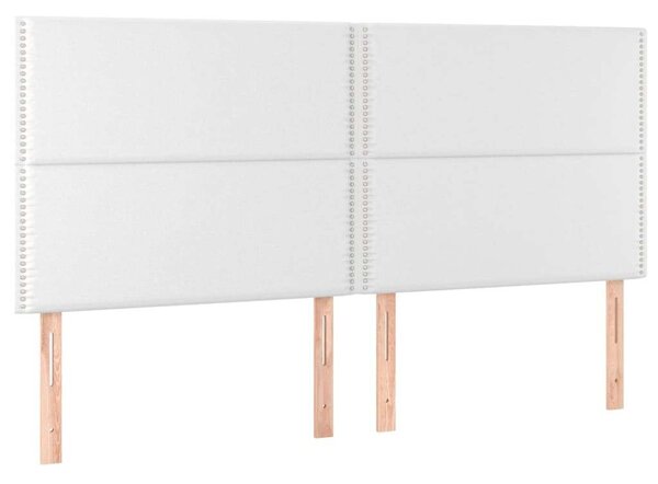 VidaXL Fehér Műbőr Ágyfejtámla - 4 db - 100x5x78/88 cm
