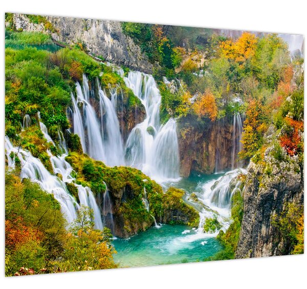 Kép - Plitvicei-tavak Nemzeti Park (70x50 cm)