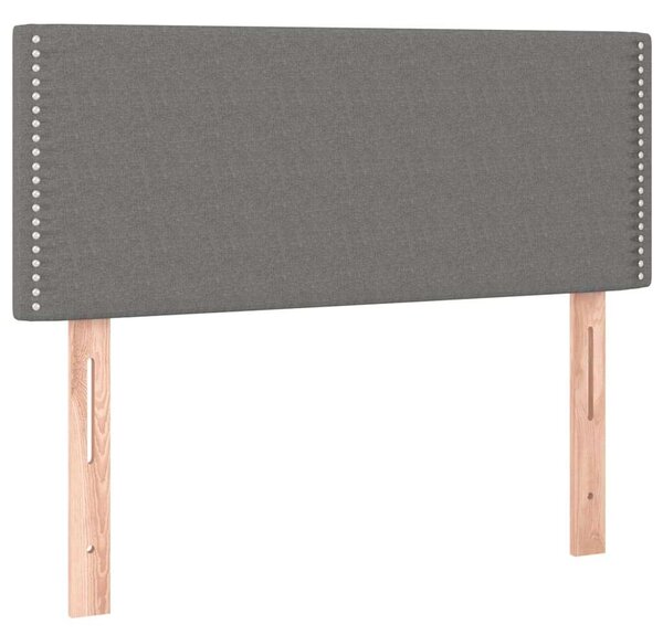VIDAXL Ágy - Rugós - Szövet - Sötétszürke - 100x200 cm