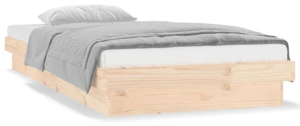 Tömör fa ágykeret led-ekkel 75 x 190 cm (2ft6 small single)