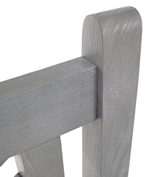 KONDELA Fából készült kerti pad, szürke, 150 cm, FABLA