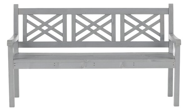 KONDELA Fából készült kerti pad, szürke, 150 cm, FABLA