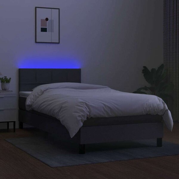 HomeSweetHome LED-es Ágy - Rugós - 80x200 cm