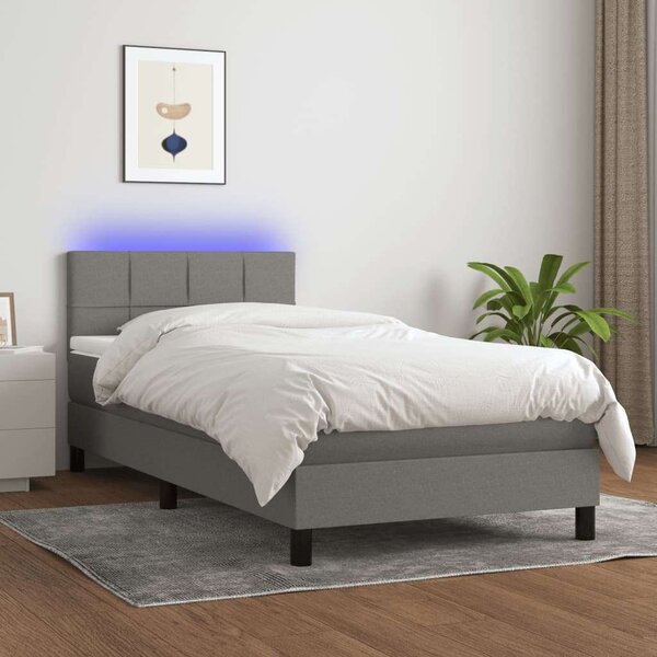 HomeSweetHome LED-es Ágy - Rugós - 80x200 cm