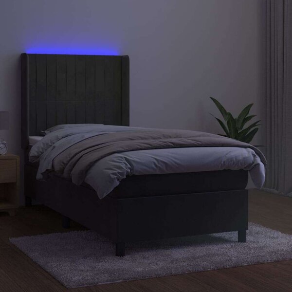 VIDAXL - Bársony Ágy LED-del - 100x200 cm