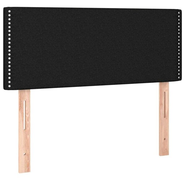 VIDAXL - Fekete Szövet Ágy - Zsebrugós Matrac - 80x200 cm