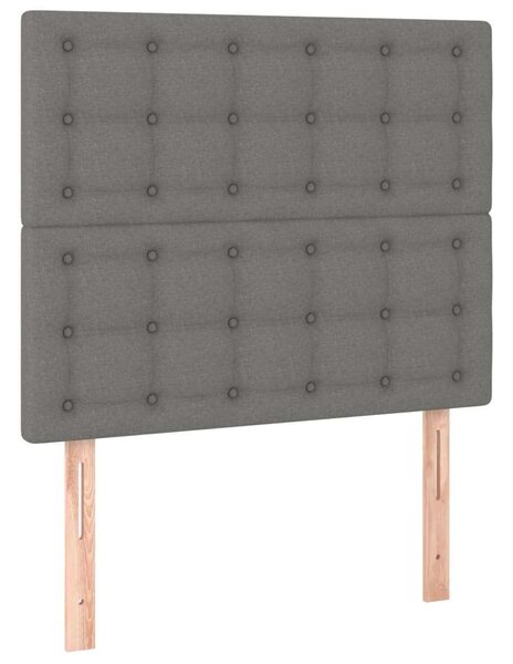 VIDAXL Ágy - Zsebrugós Matraccal - 120x200 cm - Sötétszürke