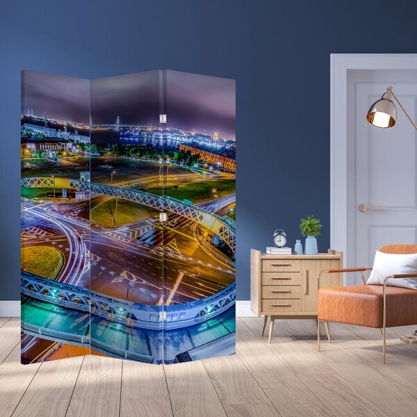 Paraván - éjszakai panoráma (126x170 cm)