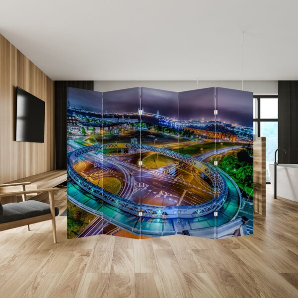 Paraván - éjszakai panoráma (210x170 cm)