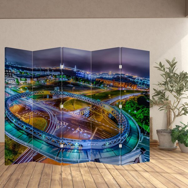 Paraván - éjszakai panoráma (210x170 cm)