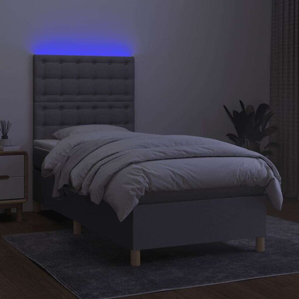 VidaXL LED-es Ágy - Rugós Matraccal - 80x200 cm