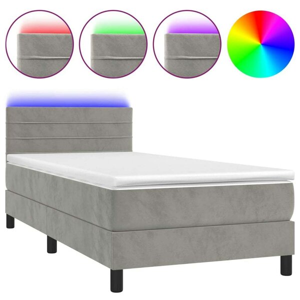 Bársony Ágy LED-del - 100x200 cm