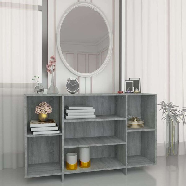 VidaXL szürke sonoma színű forgácslap tálalószekrény 120 x 30 x 75 cm
