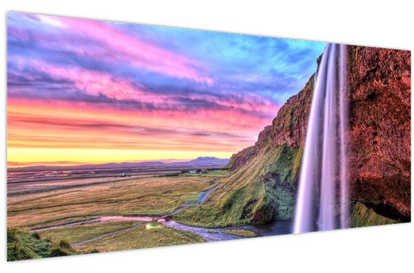 Kép - Seljalandsfoss vízesés (120x50 cm)