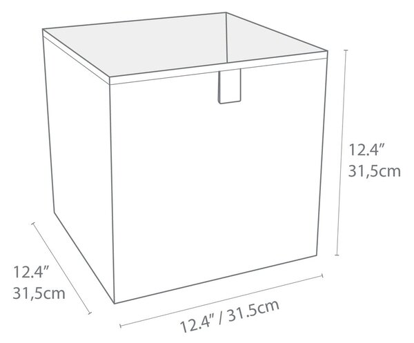 Cube bézs tárolódoboz - Bigso Box of Sweden