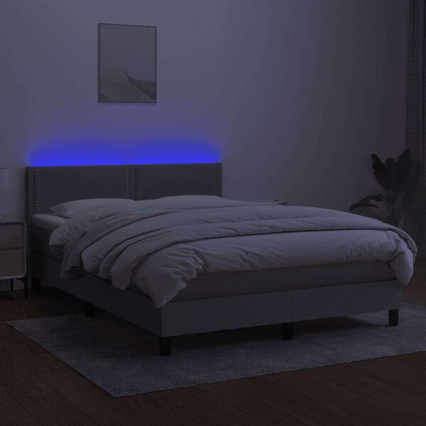 VIDAXL LED-es Rugós Ágy - 140x200 cm