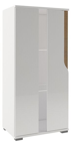GB LANI vitrines szekrény - fehér/tölgy
