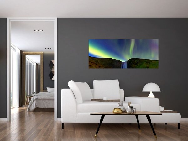 Kép - Aurora Borealis Izlandon (120x50 cm)