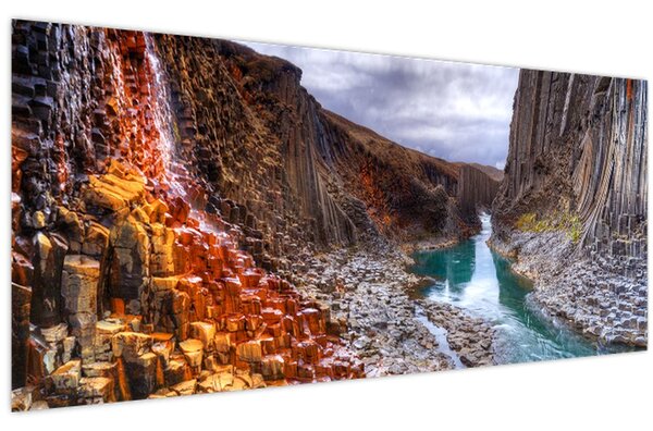 Kép - Studlagil kanyon (120x50 cm)