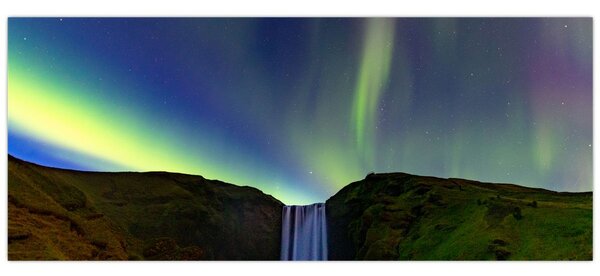 Kép - Aurora Borealis Izlandon (120x50 cm)