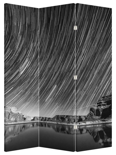 Paraván - Fekete-fehér csillagos ég (126x170 cm)
