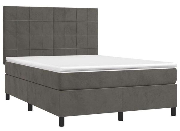 VidaXL Bársony Ágy LED-del - 140x190 cm