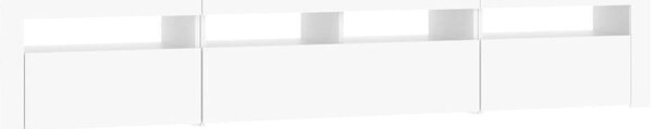 VidaXL LED TV Szekrény - Fehér - 210cm