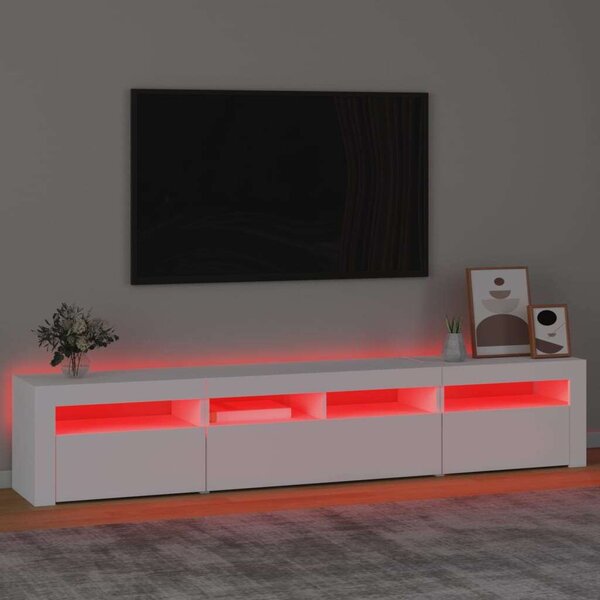 VidaXL LED TV Szekrény - Fehér - 210cm