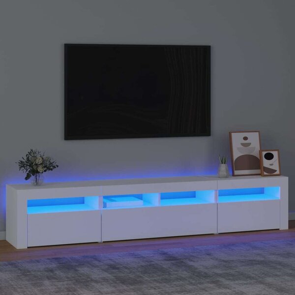 VidaXL LED TV Szekrény - Fehér - 210cm