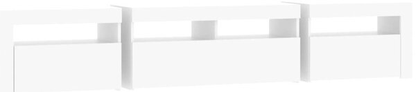 VidaXL LED TV Szekrény - Fehér - 210cm