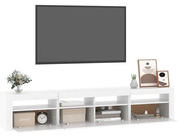 VidaXL LED TV Szekrény - Fehér - 210cm