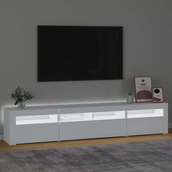 VidaXL LED TV Szekrény - Fehér - 210cm