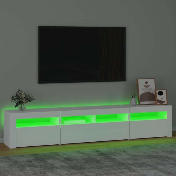 VidaXL LED TV Szekrény - Fehér - 210cm