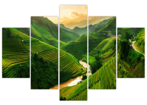 Kép - Mu Cang Chai rizsteraszok (150x105 cm)
