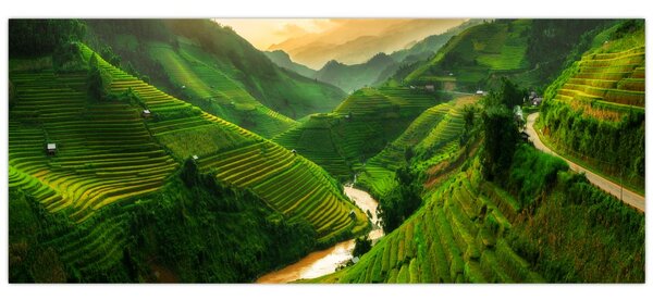 Kép - Mu Cang Chai rizsteraszok (120x50 cm)