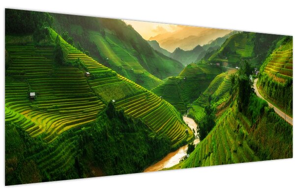 Kép - Mu Cang Chai rizsteraszok (120x50 cm)