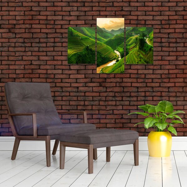 Kép - Mu Cang Chai rizsteraszok (90x60 cm)