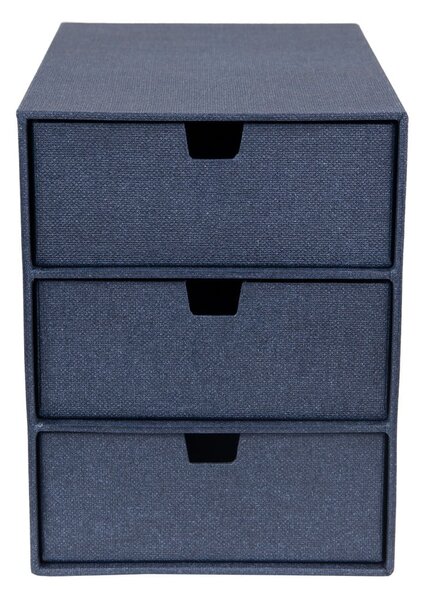 Ingrid kék doboz 3 fiókkal - Bigso Box of Sweden