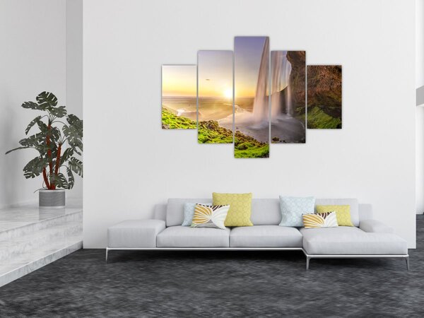 Kép - Seljalandsfoss a barlang mögül (150x105 cm)