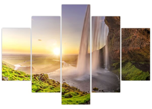 Kép - Seljalandsfoss a barlang mögül (150x105 cm)